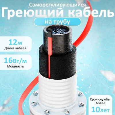 Комплект саморегулирующегося кабеля AlfaKit №1 16-2-12 в России